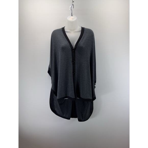 Liz &Me For Catherines Gray Black Button Cardigan Oversized Women’s Size 2X NWT - Picture 1 of 10